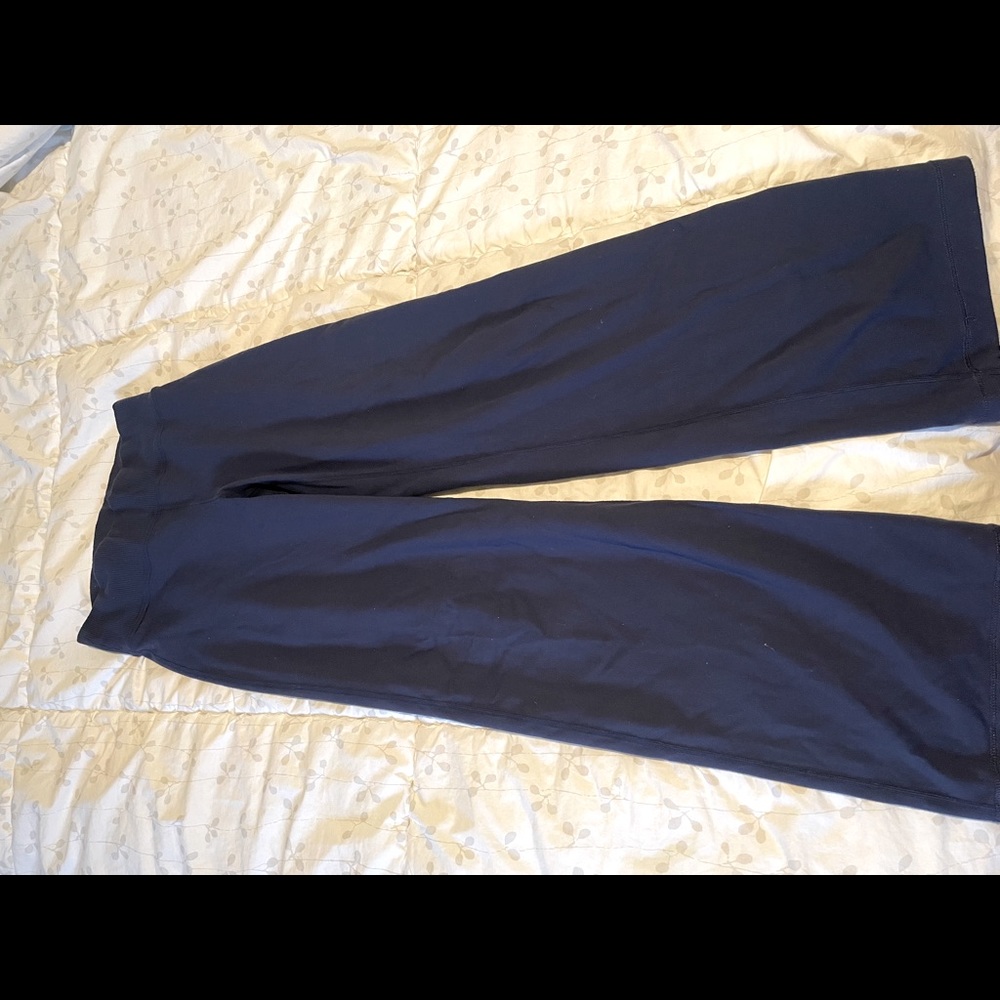 Lululemon Navy Wide Leg Leggings, Lounge (size 4)